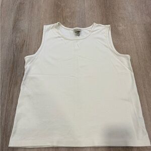 L.L. Bean Large Cotton Cream Tank Top